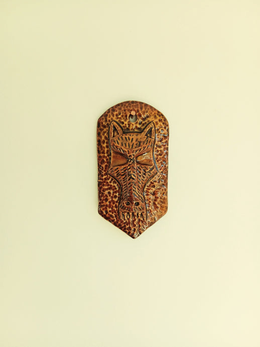 Massively Over Confident Amulet With Burnt Tobacco Glaze