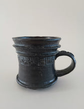 Load image into Gallery viewer, Handmade Black Mug with Oil Skin Glaze