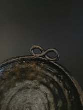Load image into Gallery viewer, Handmade Black Pedestal Bowl with Oil Skin Glaze