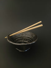 Load image into Gallery viewer, Handmade Black Bowl with Oil Skin Glaze