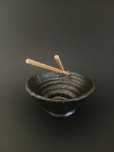 Load image into Gallery viewer, Handmade Black Bowl with Oil Skin Glaze