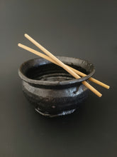 Load image into Gallery viewer, Handmade Black Bowl with Oil Skin Glaze
