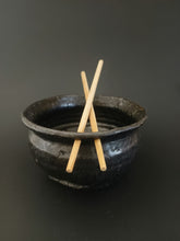 Load image into Gallery viewer, Handmade Black Bowl with Oil Skin Glaze