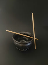 Load image into Gallery viewer, Handmade Black Bowl with Oil Skin Glaze