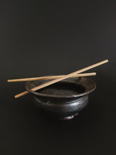 Load image into Gallery viewer, Handmade Black Bowl with Oil Skin Glaze