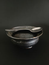 Load image into Gallery viewer, Handmade Black Bowl with Oil Skin Glaze