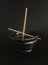 Load image into Gallery viewer, Handmade Black Bowl with Oil Skin Glaze