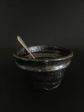 Load image into Gallery viewer, Handmade Black Bowl with Oil Skin Glaze