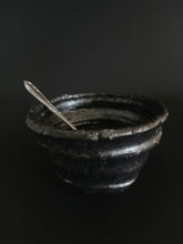 Load image into Gallery viewer, Handmade Black Bowl with Oil Skin Glaze