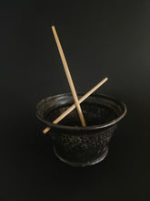 Load image into Gallery viewer, Handmade Black Bowl with Oil Skin Glaze