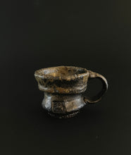 Load image into Gallery viewer, Handmade Black Espresso Cup with Oil Skin Glaze