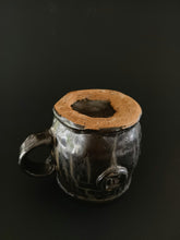 Load image into Gallery viewer, Handmade Black Mug with Oil Skin Glaze