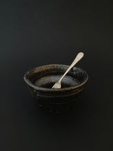 Load image into Gallery viewer, Handmade Black Side Bowl with Oil Skin Glaze