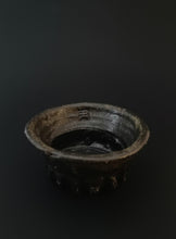 Load image into Gallery viewer, Handmade Black Side Bowl with Oil Skin Glaze