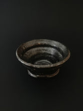 Load image into Gallery viewer, Handmade Black Side Bowl with Oil Skin Glaze