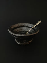 Load image into Gallery viewer, Handmade Black Side Bowl with Oil Skin Glaze