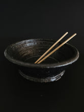 Load image into Gallery viewer, Handmade Black Kitchen Bowl with Oil Skin Glaze