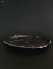 Load image into Gallery viewer, Handmade Black Serving Plate with Oil Skin Glaze