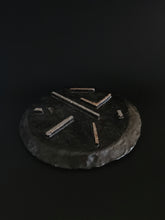 Load image into Gallery viewer, Handmade Black Serving Plate with Oil Skin Glaze