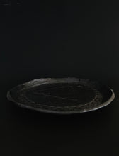 Load image into Gallery viewer, Handmade Black Serving Plate with Oil Skin Glaze
