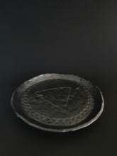 Load image into Gallery viewer, Handmade Black Serving Plate with Oil Skin Glaze