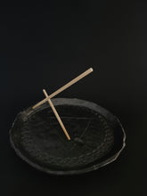 Load image into Gallery viewer, Handmade Black Serving Plate with Oil Skin Glaze