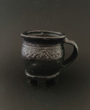 Load image into Gallery viewer, Handmade Black Mug with Oil Skin Glaze