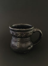 Load image into Gallery viewer, Handmade Black Mug with Oil Skin Glaze