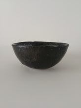 Load image into Gallery viewer, Pinched Black Bowl with Oil Skin Glaze