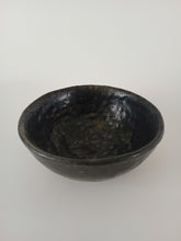 Load image into Gallery viewer, Pinched Black Bowl with Oil Skin Glaze