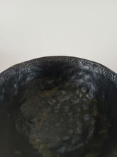 Load image into Gallery viewer, Pinched Black Bowl with Oil Skin Glaze
