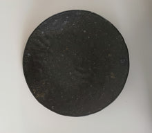 Load image into Gallery viewer, Pinched Black Dinner Plate with Oil Skin Glaze