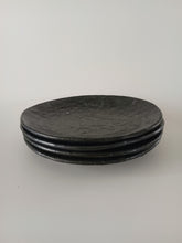 Load image into Gallery viewer, Pinched Black Dinner Plate with Oil Skin Glaze