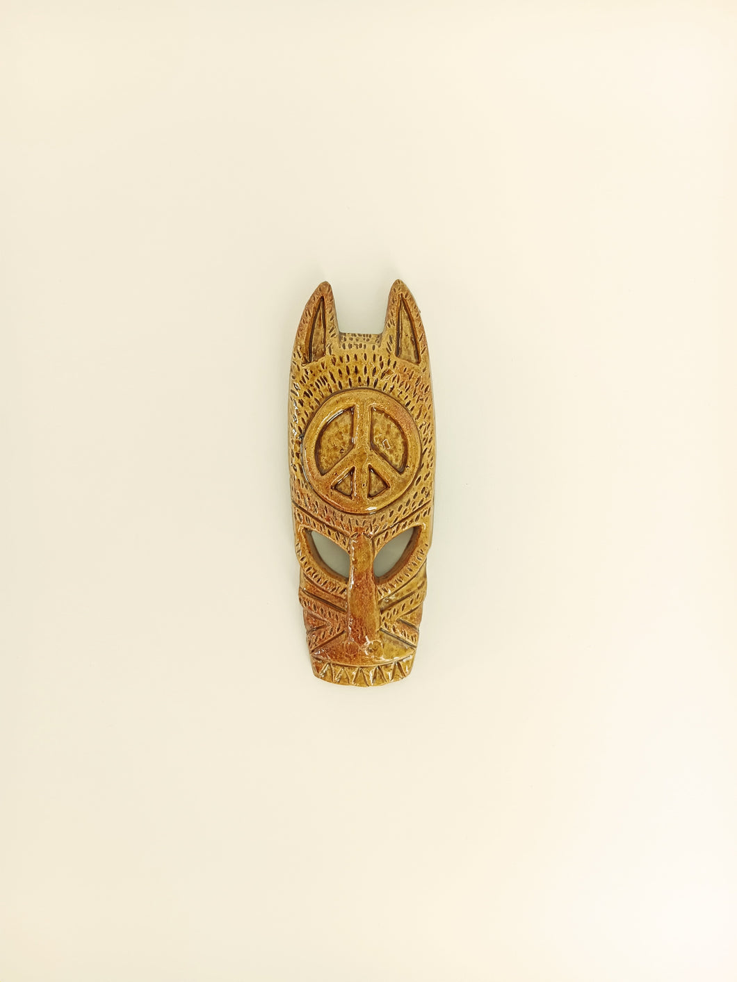 Peace Dog Talisman With Nicotine Glaze